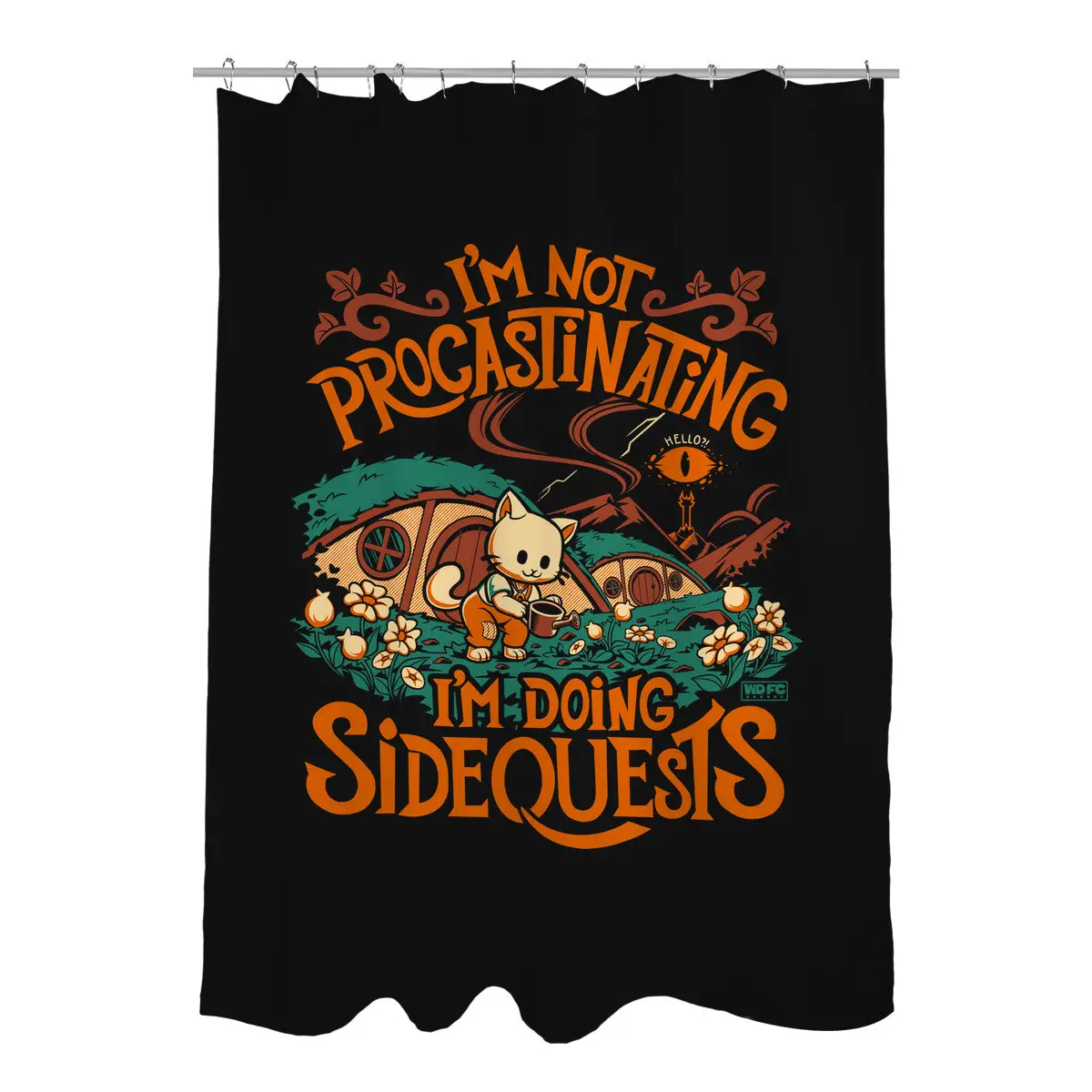 I'm Doing Side Quests Middle Earth Shower Curtains