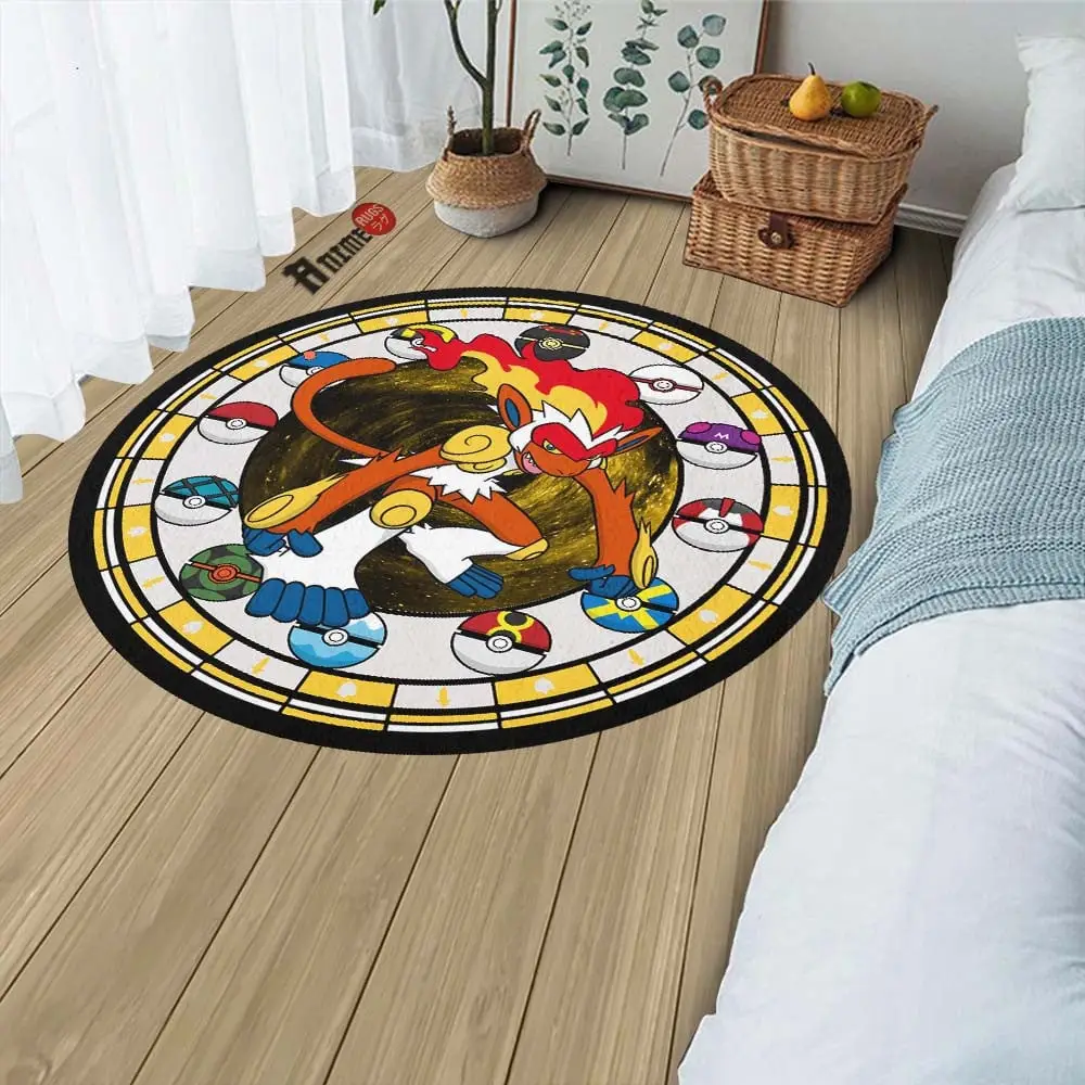 Infernape Round Rug Custom Anime Room Mats