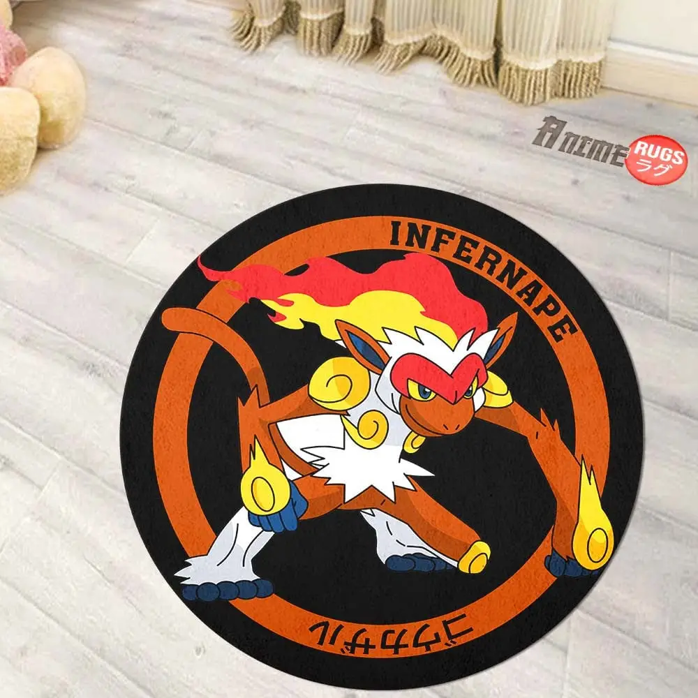 Infernape Shaped Rug Custom Anime Room Decor