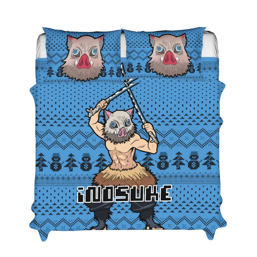 Inosuke Xmas Polyester Duvet Cover Set
