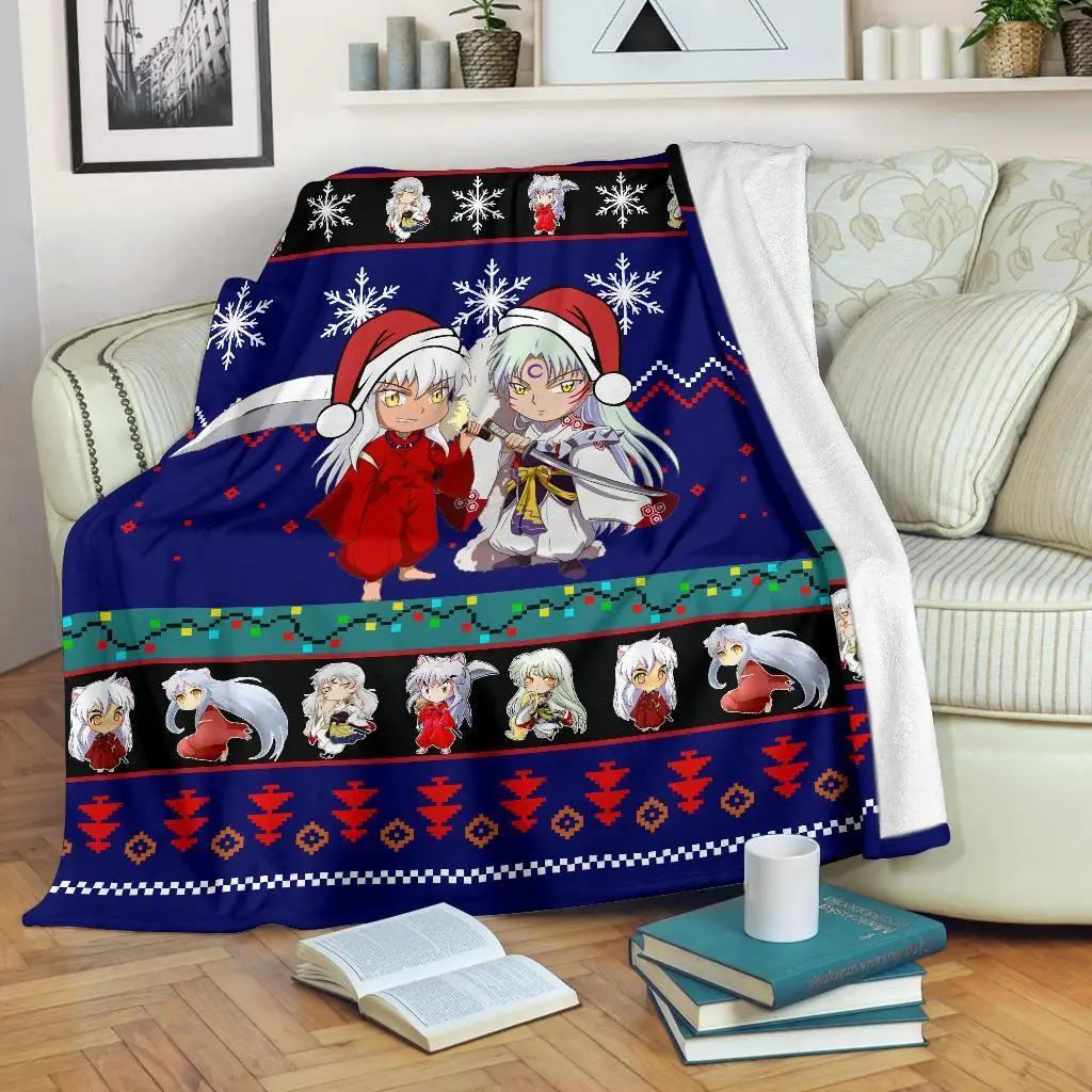 Inuyasha Christmas Blanket Amazing Gift Idea