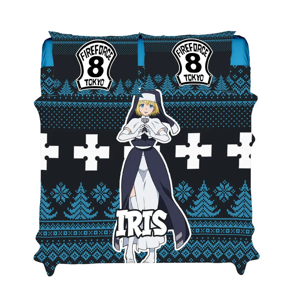 Iris Xmas Bedding Set Bed Room Home Decor For Anime Fans