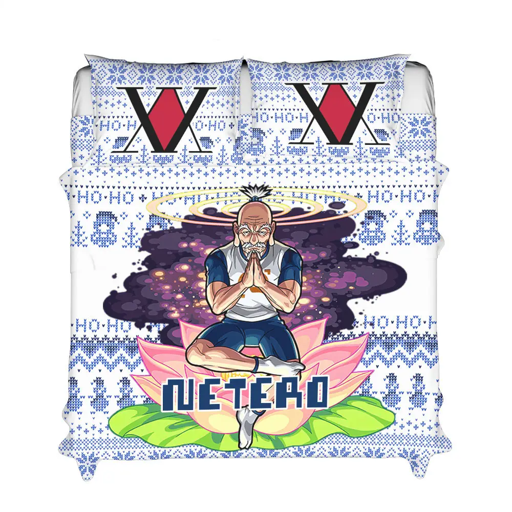 Isaac Netero Xmas Polyester Duvet Cover Set