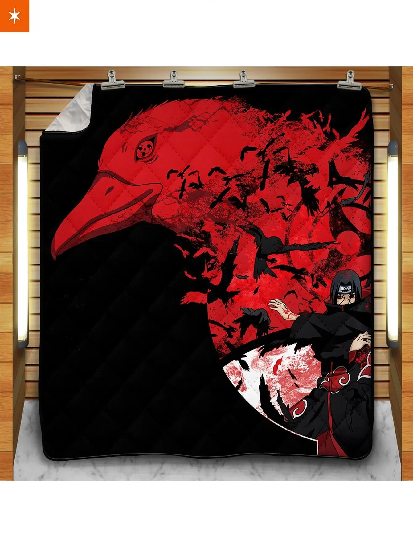 Itachi Summoning Crow Quilt Blanket
