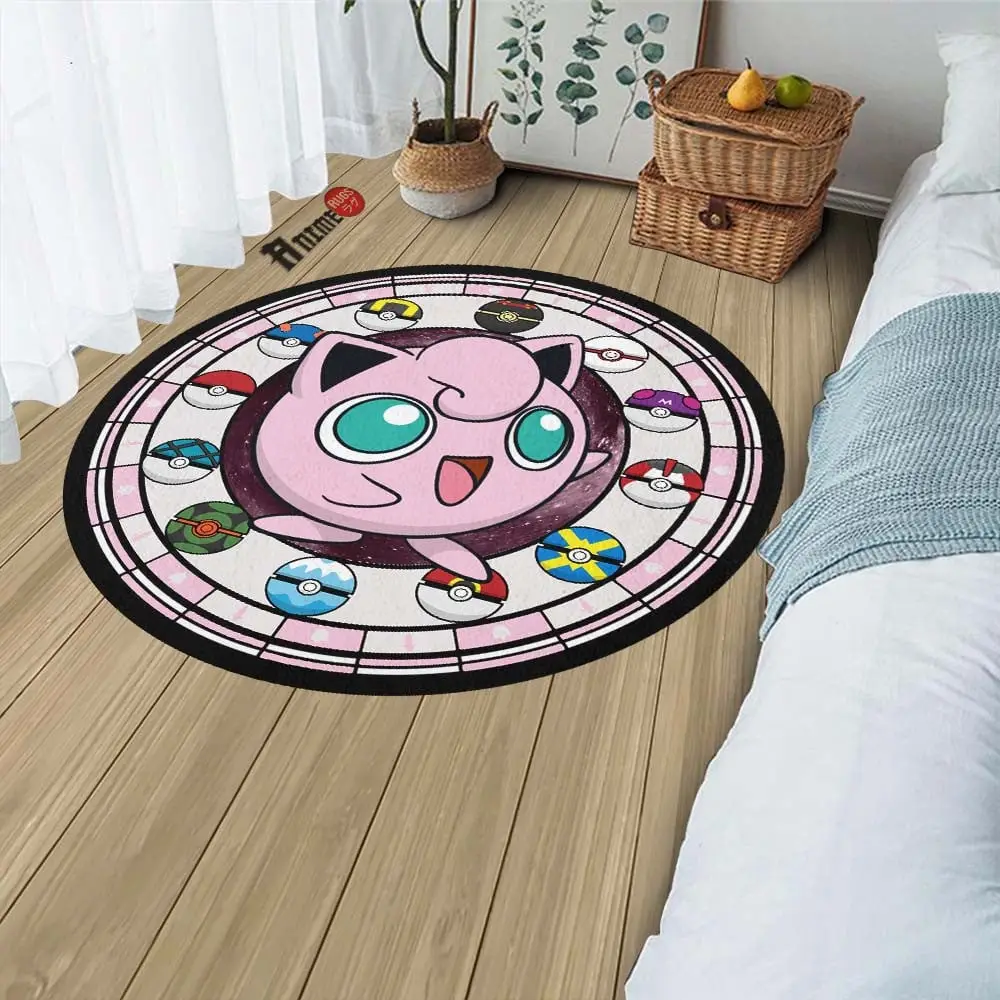 Jigglypuff Round Rug Custom Anime Room Mats
