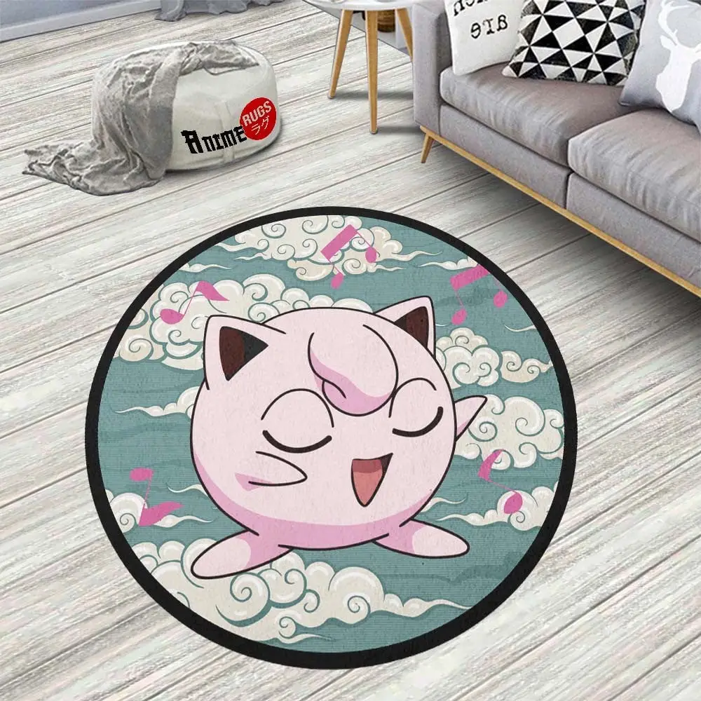 Jigglypuff Round Rug Custom Anime Room Mats