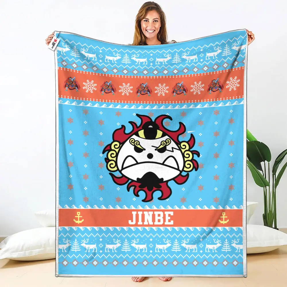 Jinbe Blanket Ugly Christmas Symbol Anime