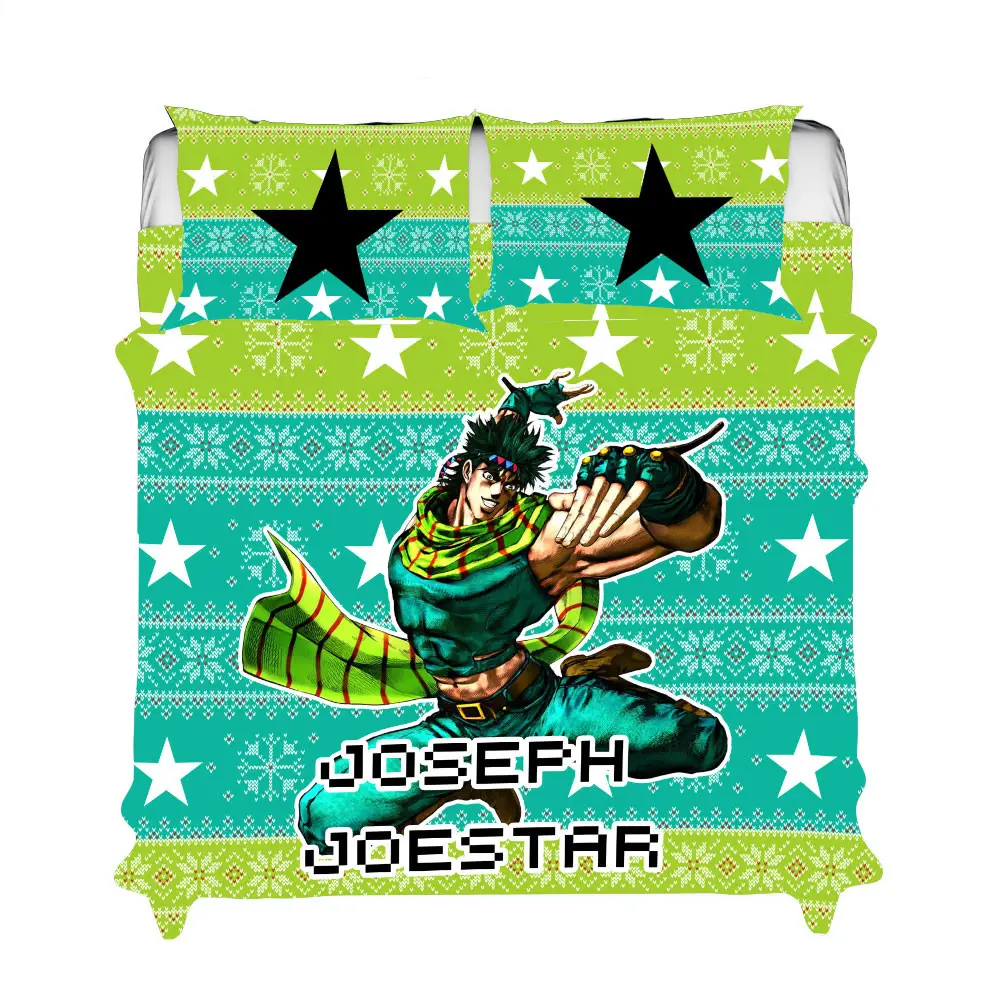 Joeseph Joestar Xmas Polyester Duvet Cover Set