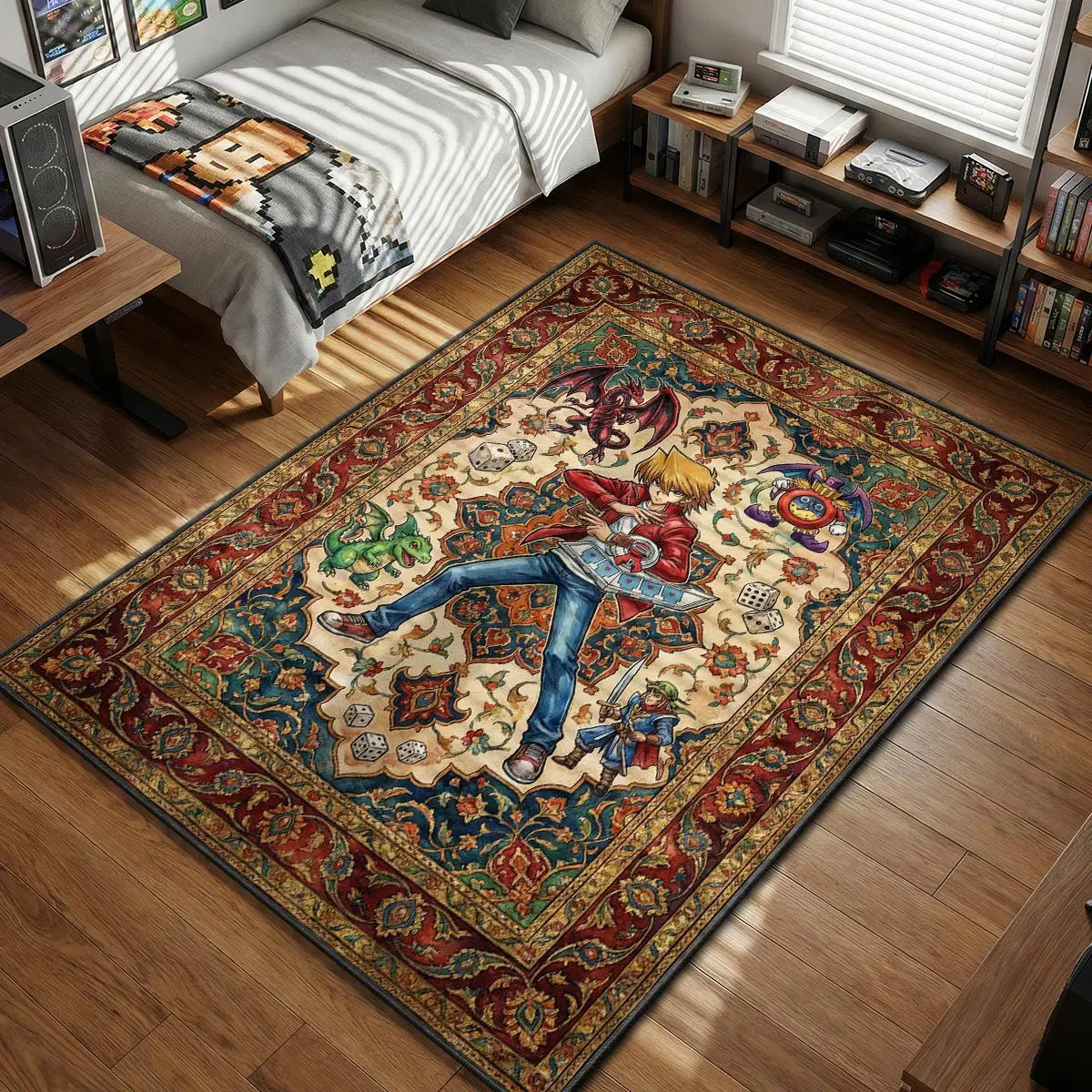 Joey Wheeler Red-Eyes Luck Rug - Yu-Gi-Oh! Chair Mat