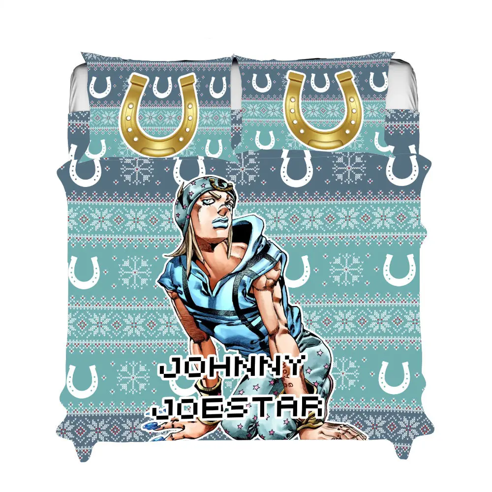 Johnny Joestar Xmas Polyester Duvet Cover Set