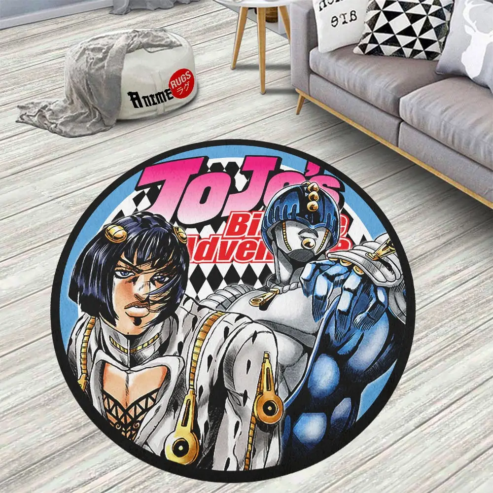 Jojo's Bizarre Adventure Bruno Bucciarati Skid-Proof Round Rug