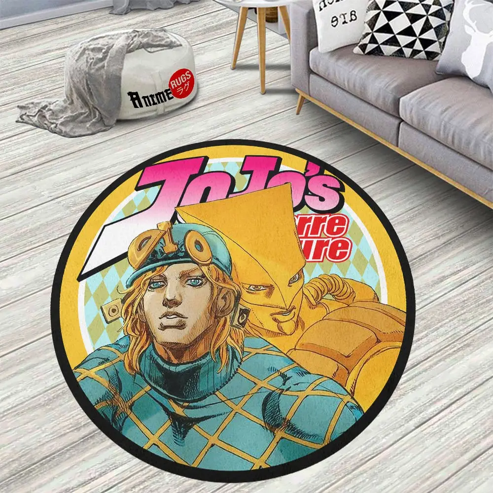 Jojo's Bizarre Adventure Diego Brando Skid-Proof Round Rug