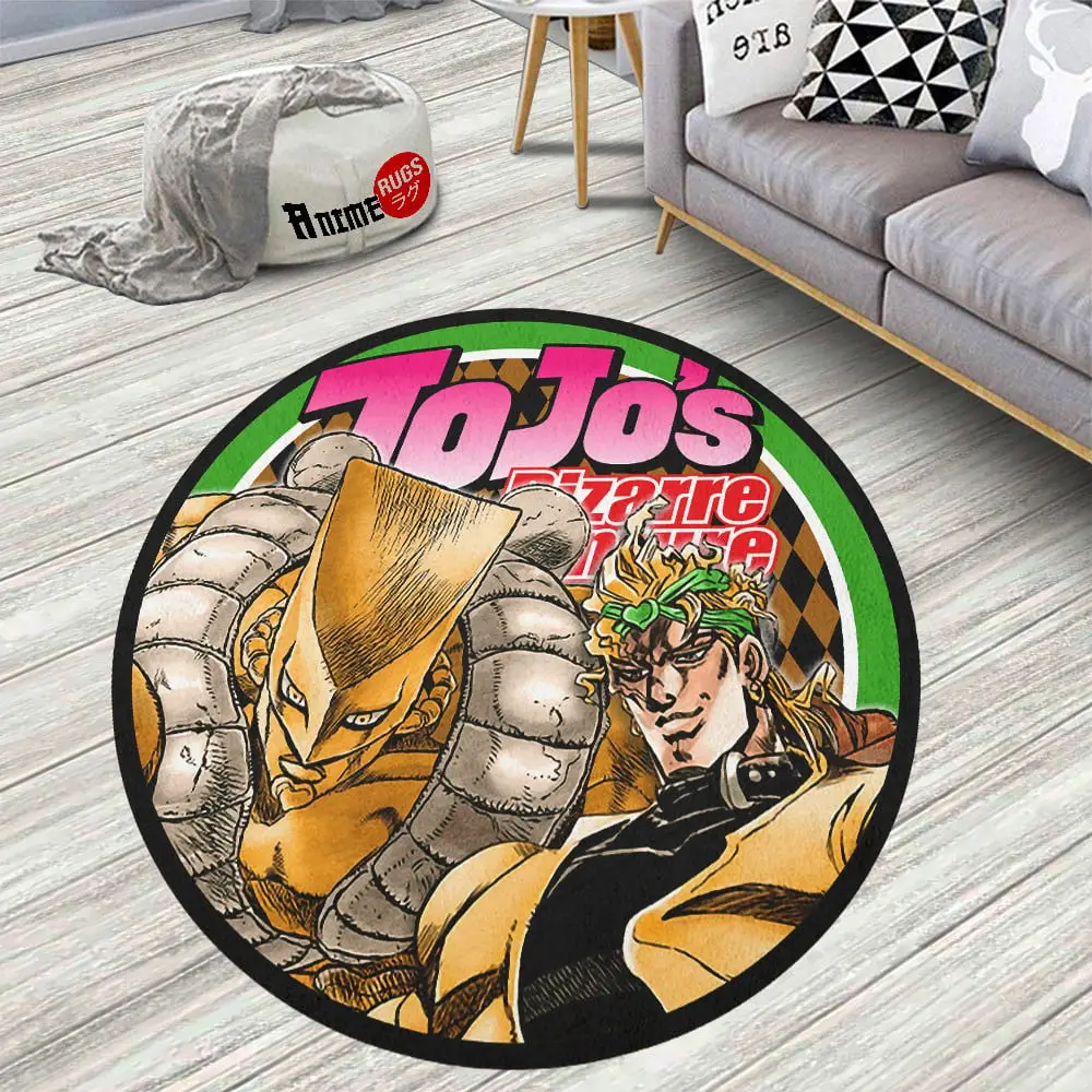Jojo's Bizarre Adventure Dio Brando Skid-Proof Round Rug