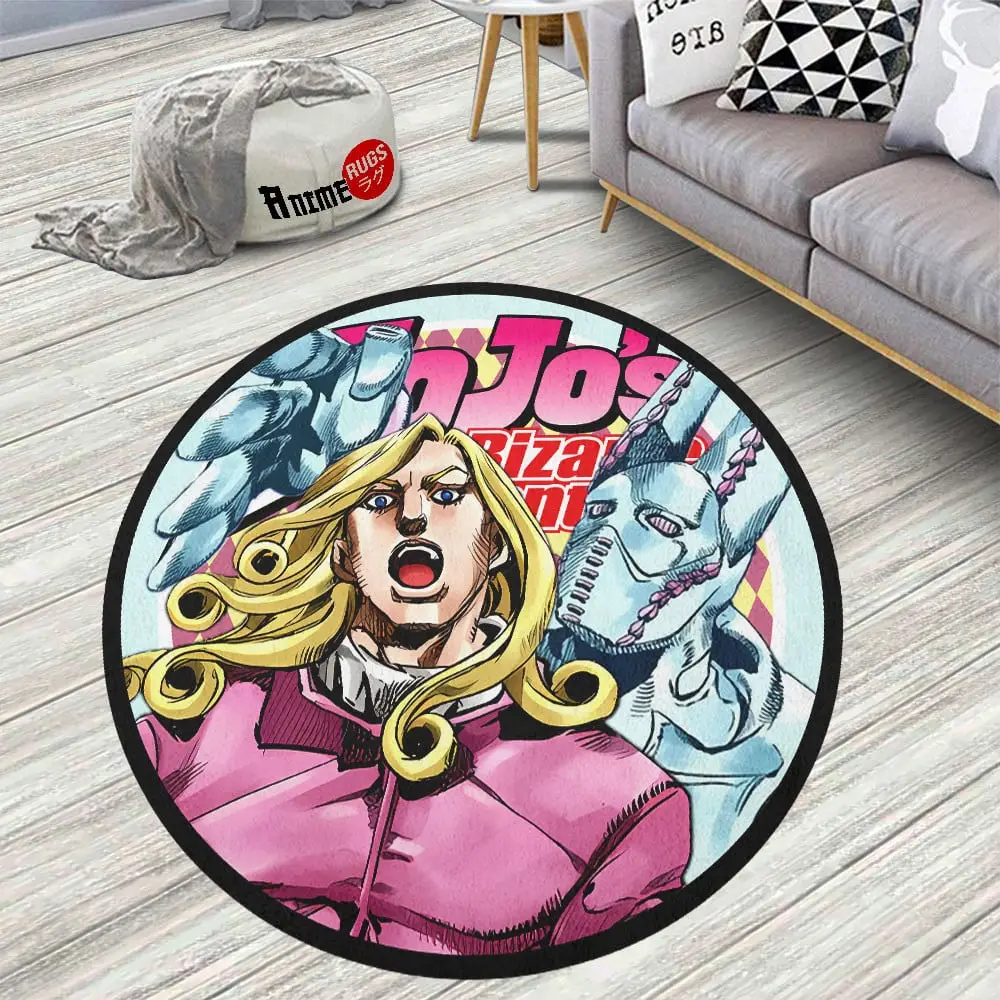 Jojo's Bizarre Adventure Funny Valentine Skid-Proof Round Rug