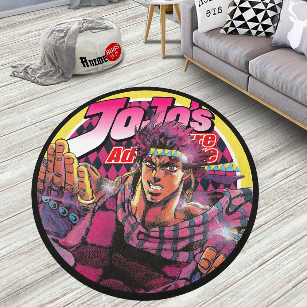 Jojo's Bizarre Adventure Joseph Joestar Skid-Proof Round Rug