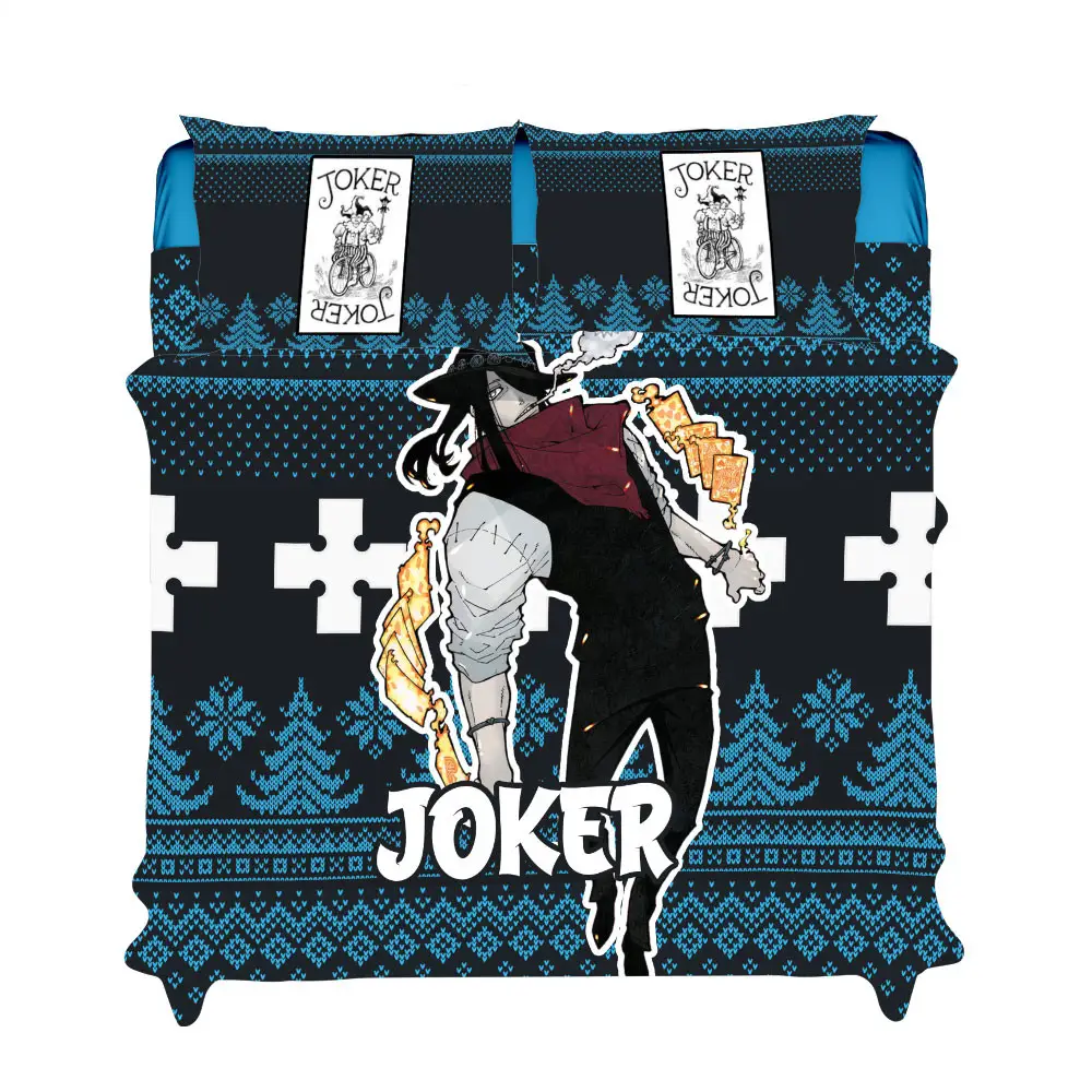 Joker Xmas Bedding Set Bed Room Home Decor For Anime Fans