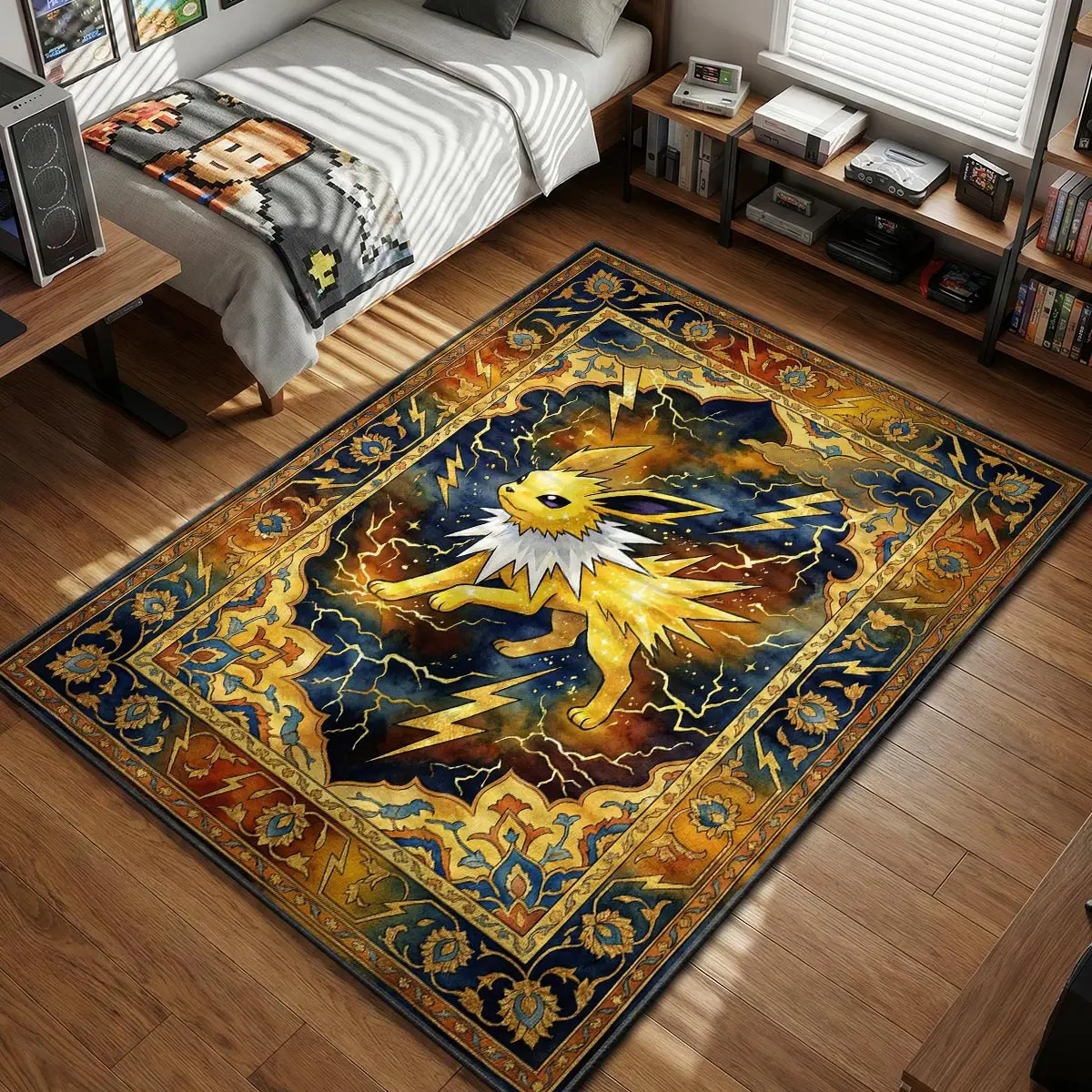 Jolteon Thunder Storm Rug - Pokemon Chair Mat