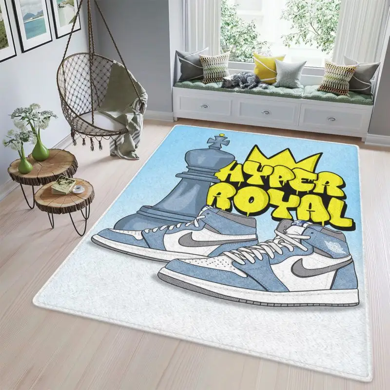 Jordan 1 Retro High OG Hyper Royal Sneaker Rug Home Decor