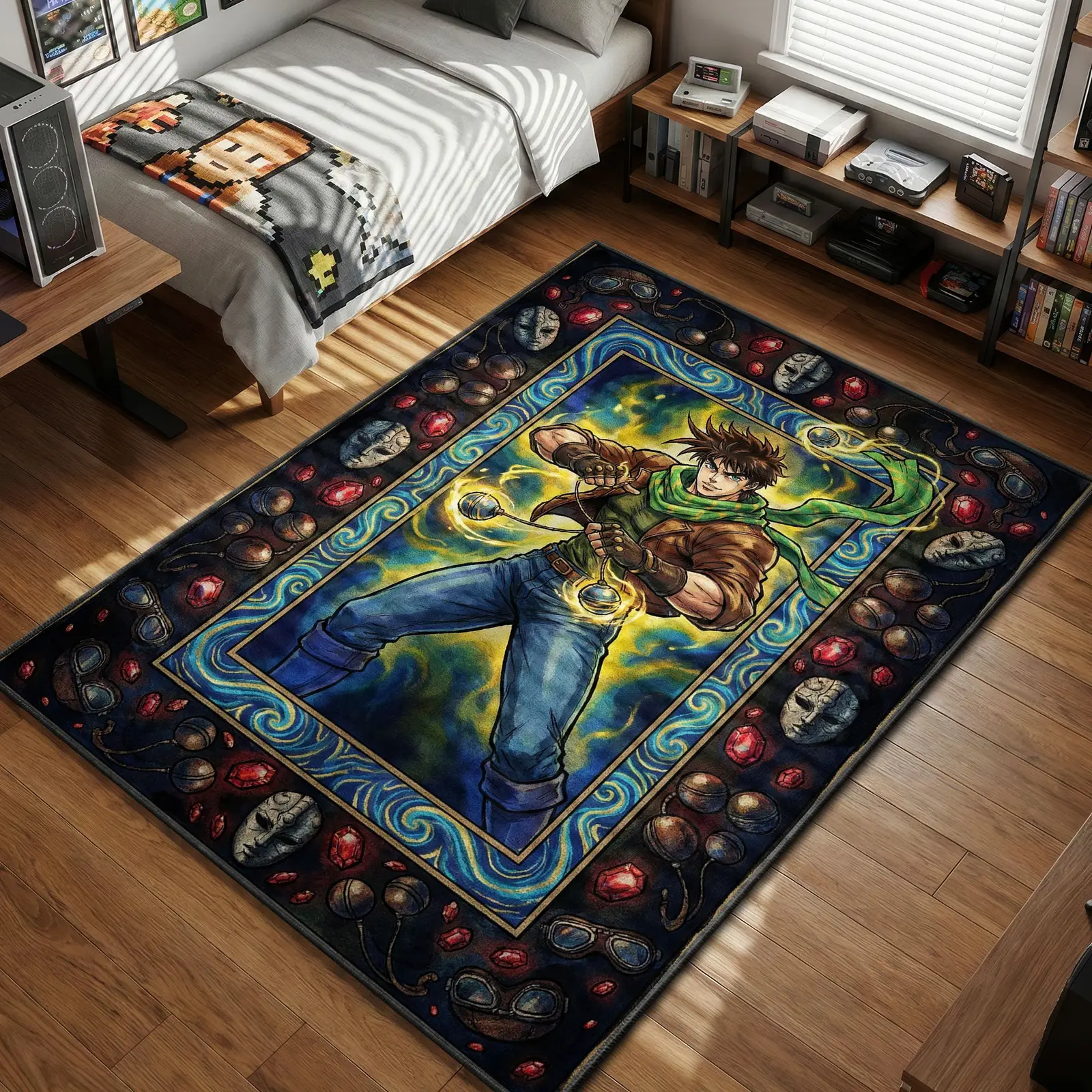 Joseph Joestar Clacker Volley Rug - JoJo's Chair Mat