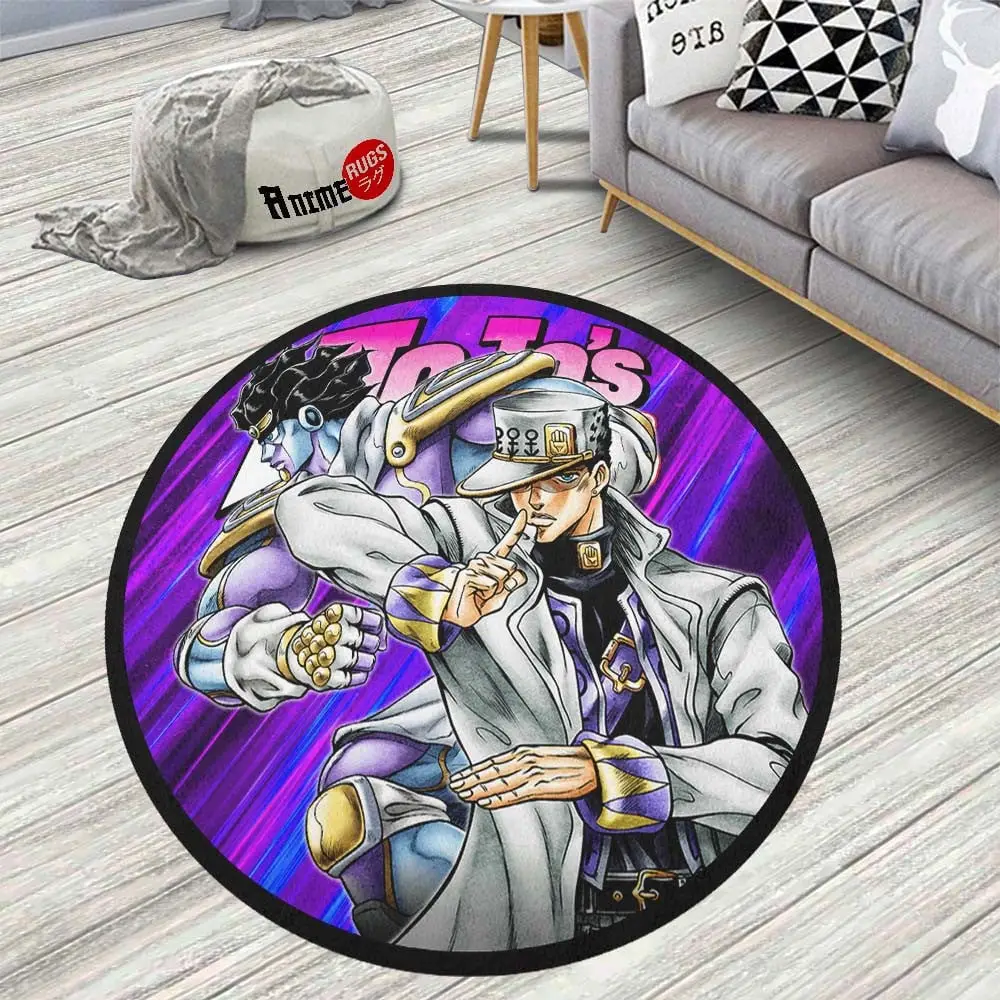 Jotaro Kujo Round Rug Custom Jojo's Bizarre Adventure