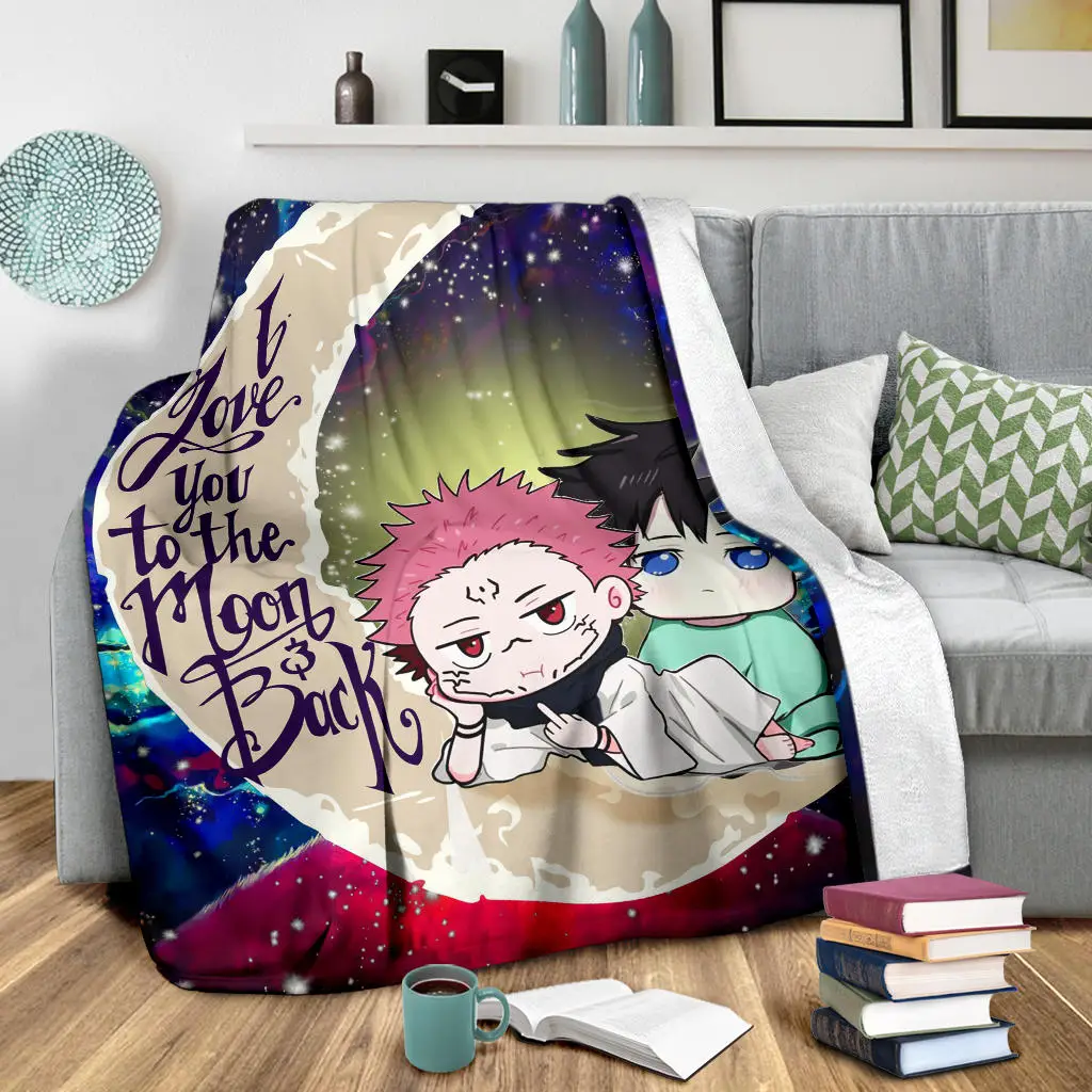 Jujutsu Kaisen Gojo Sakuna Anime Love You To The Moon Galaxy Blanket