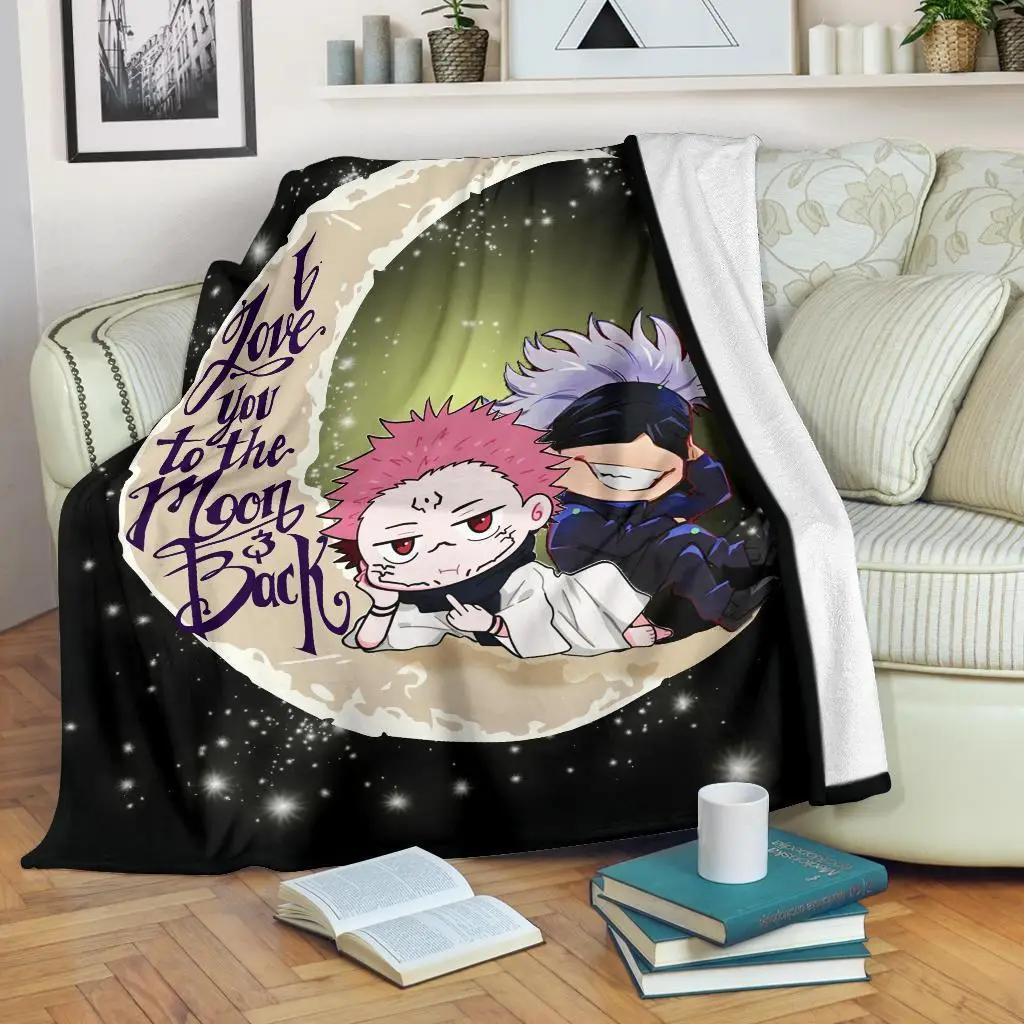 Jujutsu Kaisen Gojo Sukuna Chibi Anime Blanket