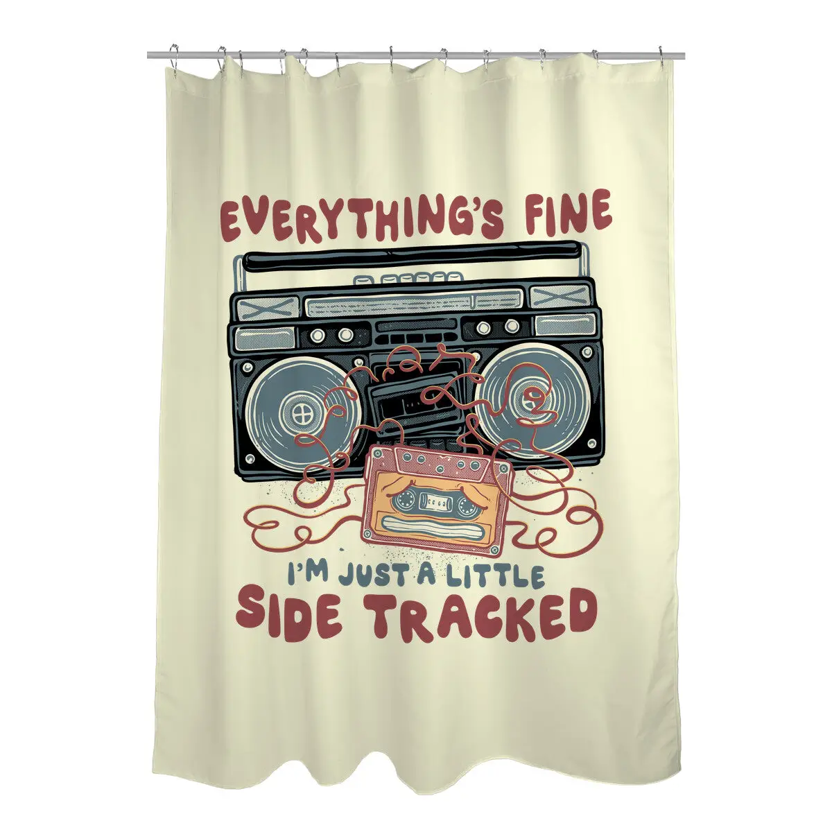 Just A Little Side Tracked Shower Curtains