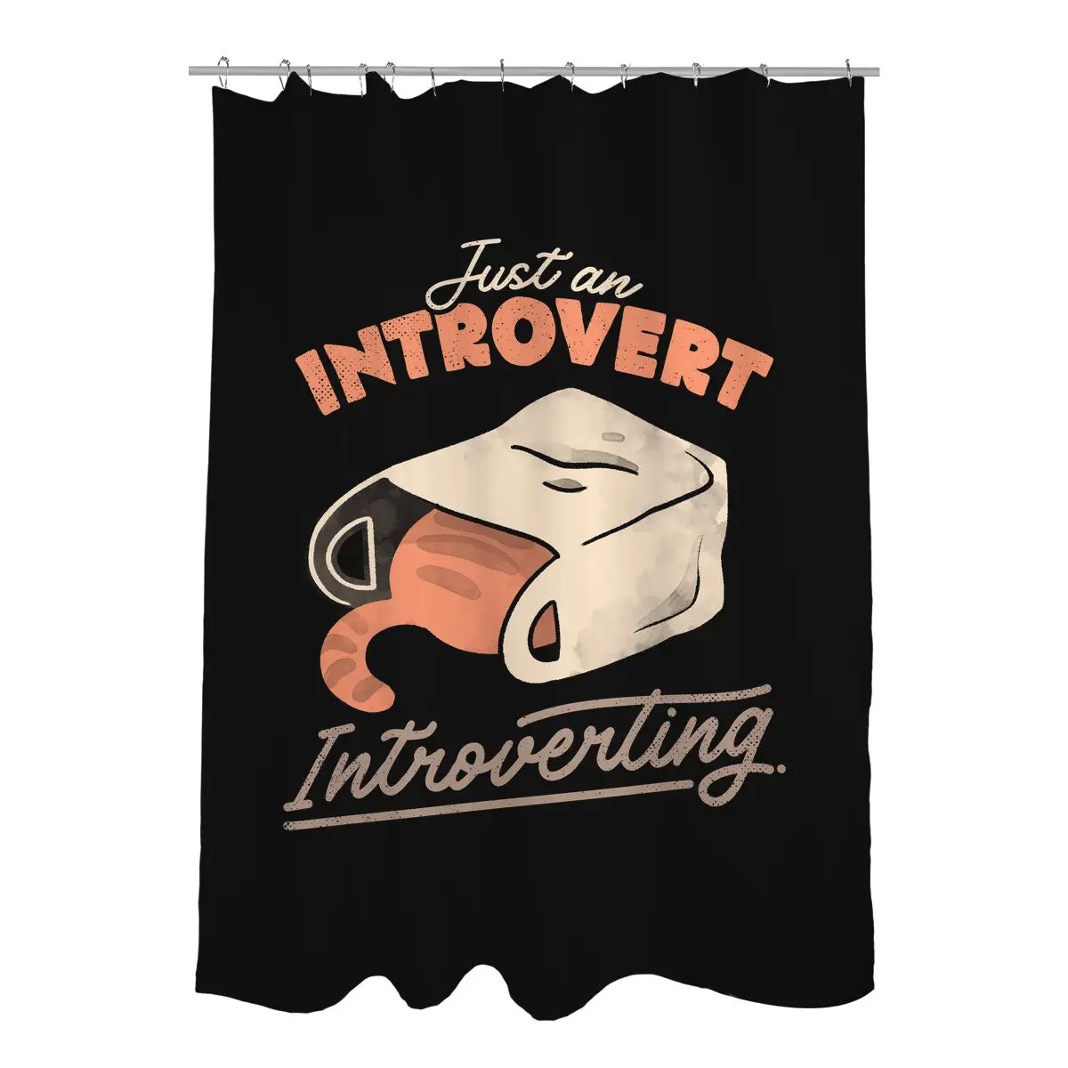 Just An Introvert Introverting Shower Curtains
