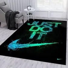 Just Do It Nike Logo Area Rug For Bedroom