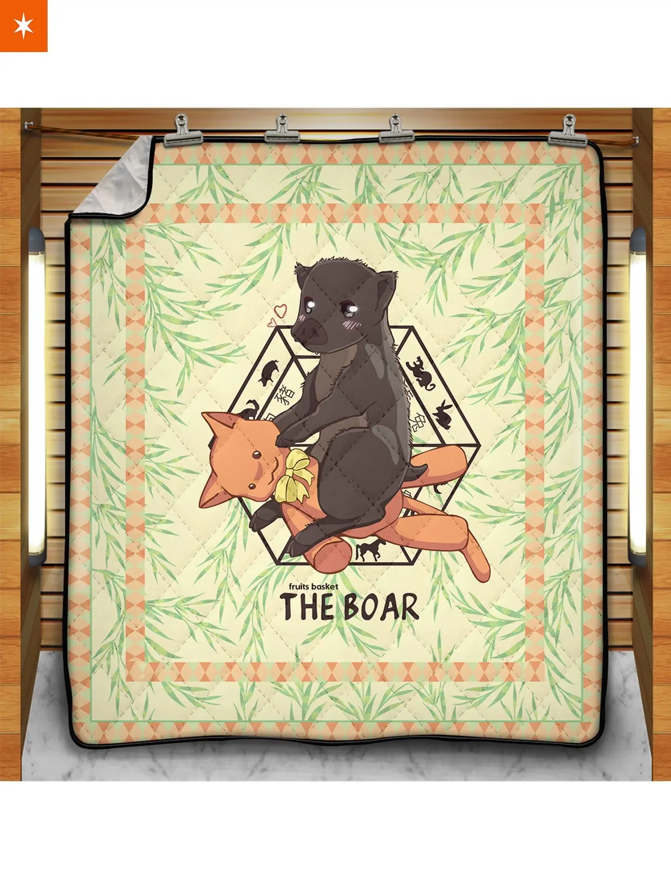 Kagura The Boar Quilt Blanket