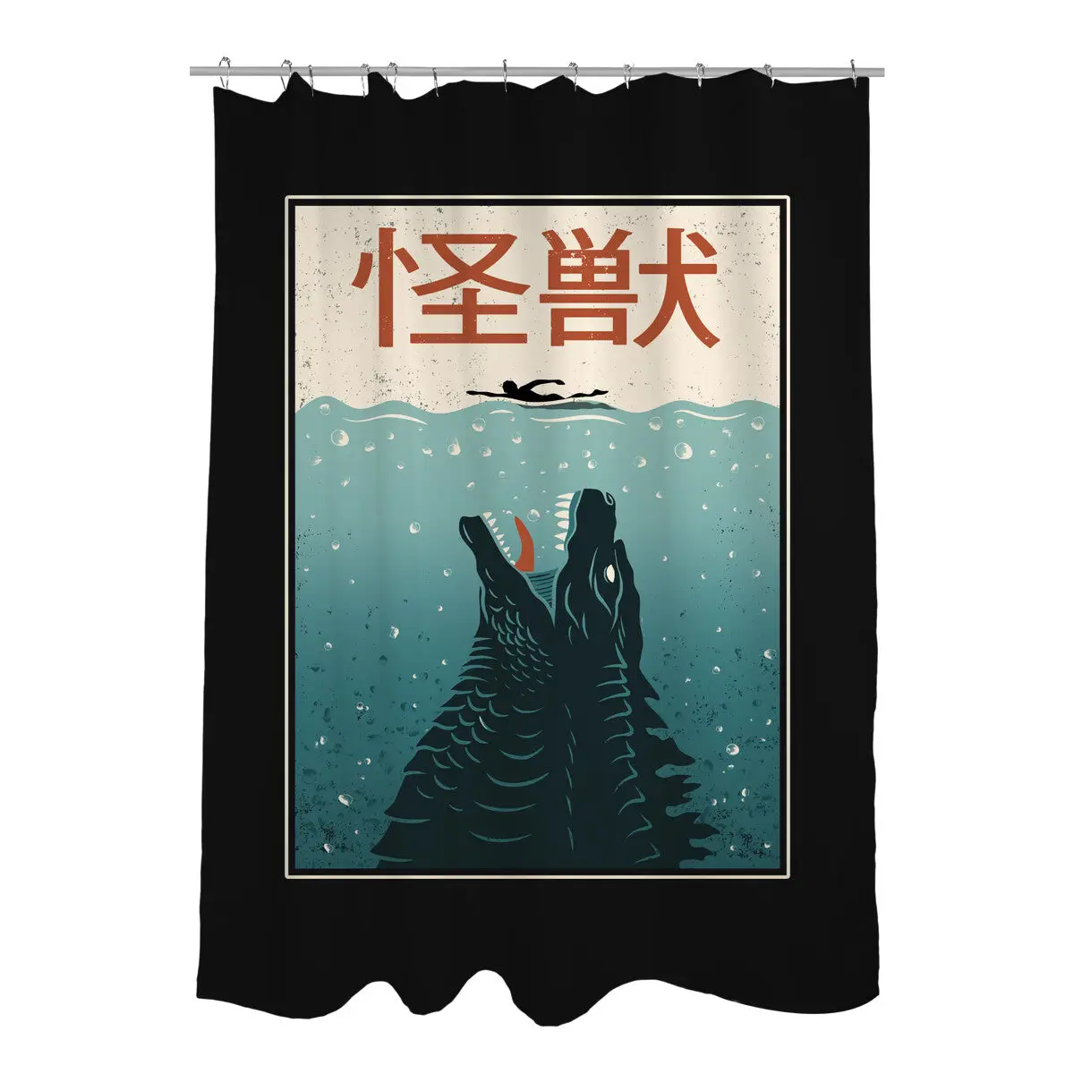 Kaiju Ocean Attack Shower Curtains