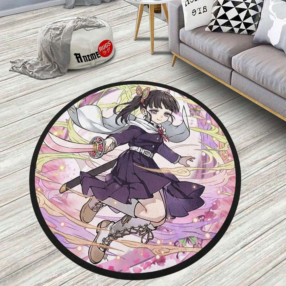 Kanao Tsuyuri Skid-Proof Round Rug