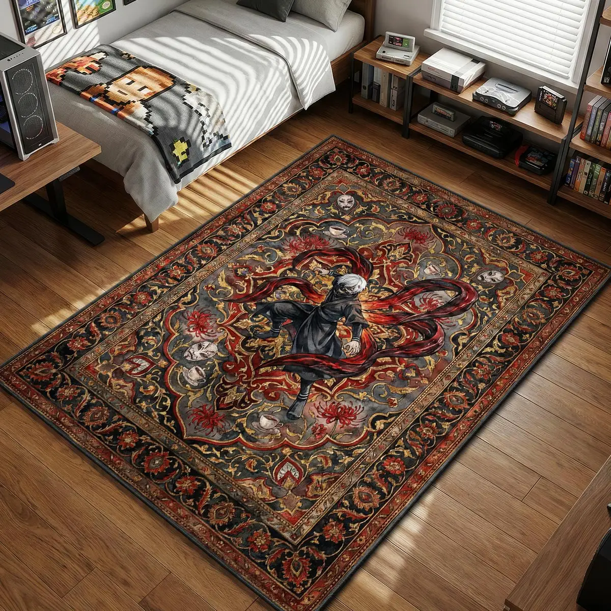 Kaneki Ken Kagune Attack Rug - Tokyo Ghoul Chair Mat