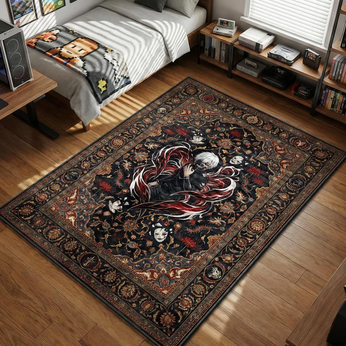 Kaneki Ken Spider Lily Rug - Tokyo Ghoul Chair Mat