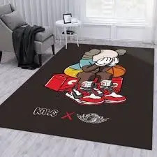 Kaws X Nike Air Jordan Area Rug