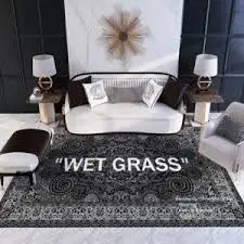 Keep Off Wet Grass Rug Home Decor