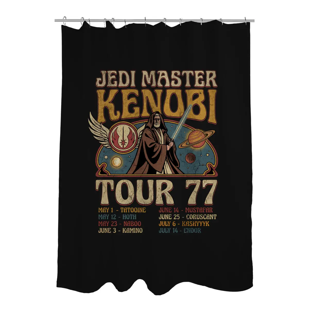 Kenobi 77 Tour Shower Curtains