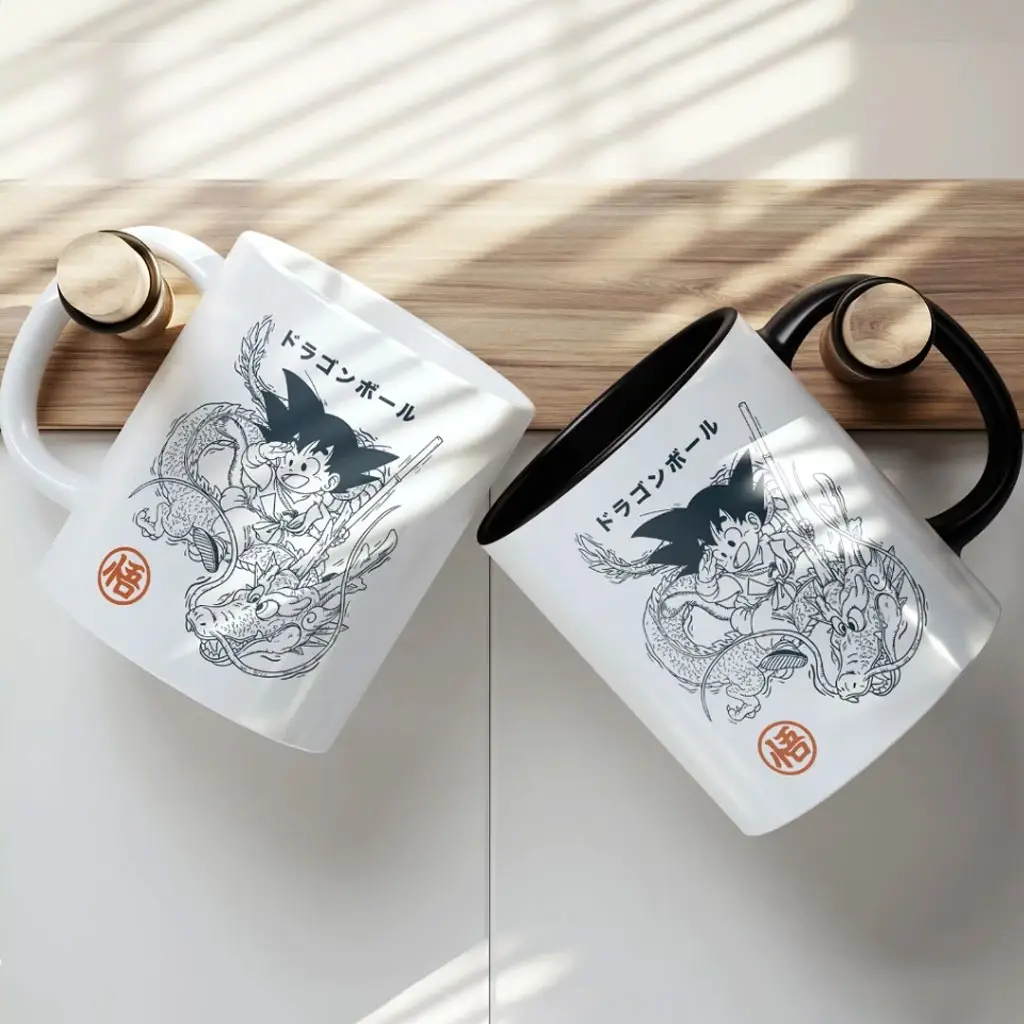 Kid Goku on Shenron Dragon Ball Mug Japanese Style