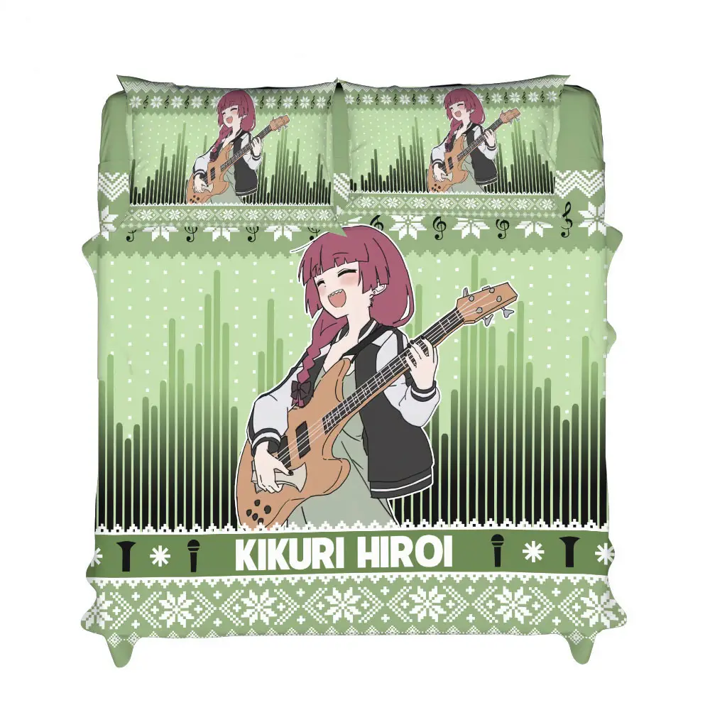 Kikuri Hiroi Xmas Bedding Set Bed Room Home Decor For Anime Fans