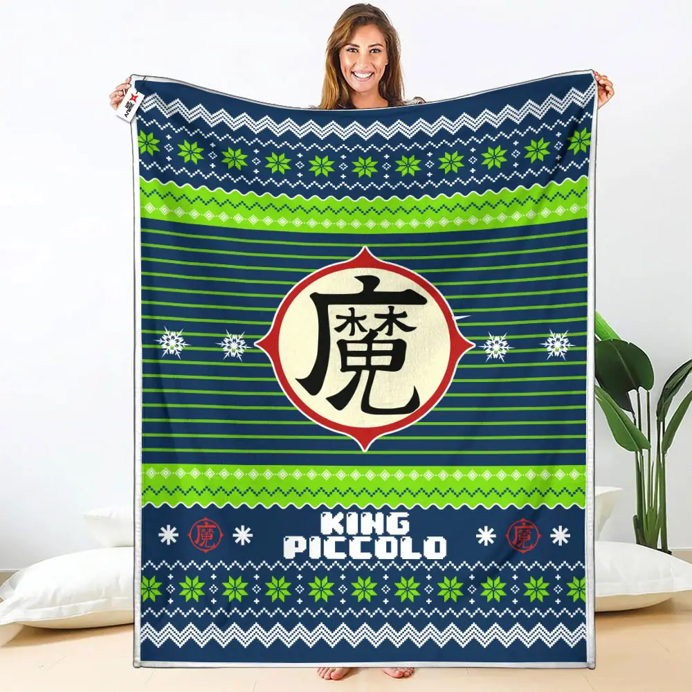 King Piccolo Ma Blanket Ugly Christmas Symbol Anime