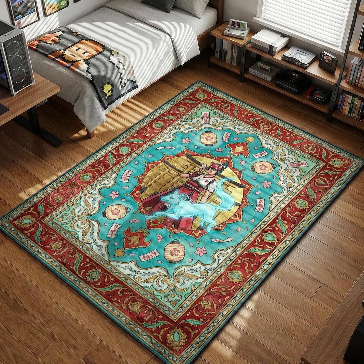 Kiriko Spirit Fox Rug - Overwatch Chair Mat
