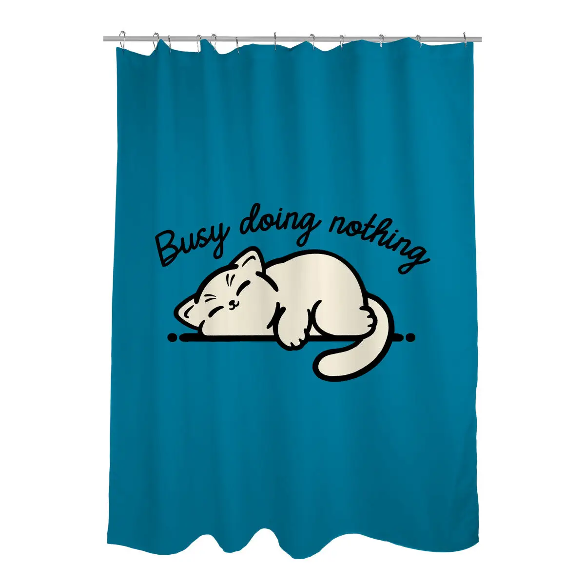 Kitty Busy Doing Nothing Shower Curtains