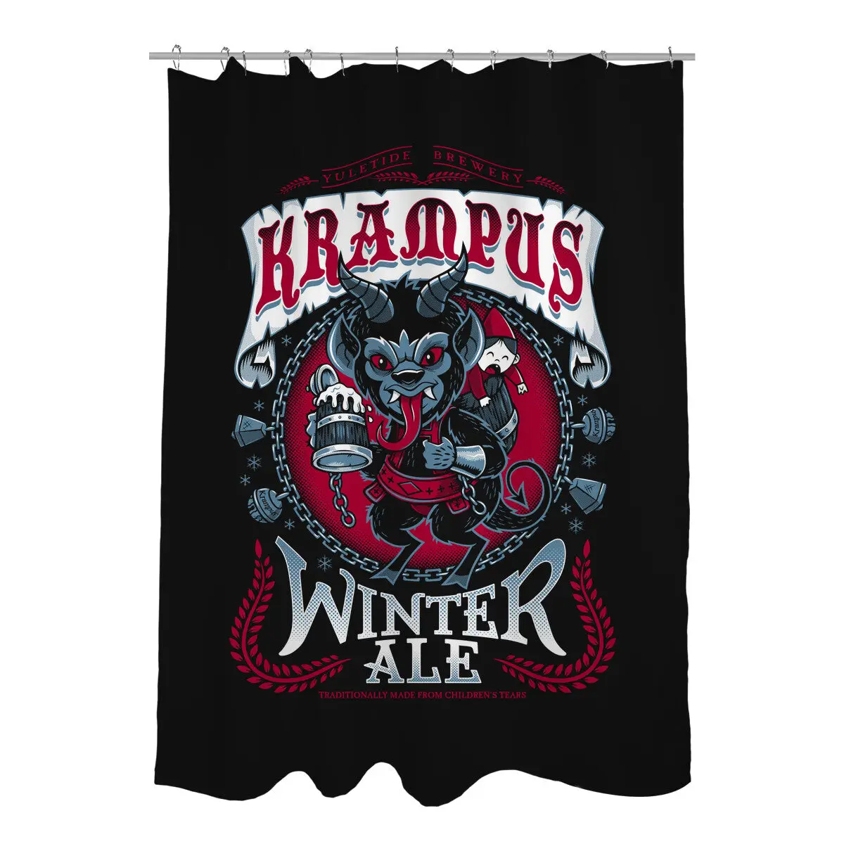 Krampus Winter Ale Shower Curtains