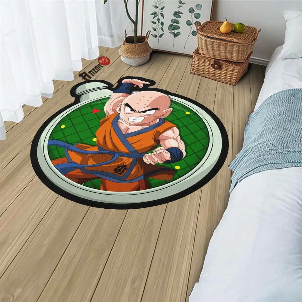 Krillin Shaped Rug Custom Anime Room Decor