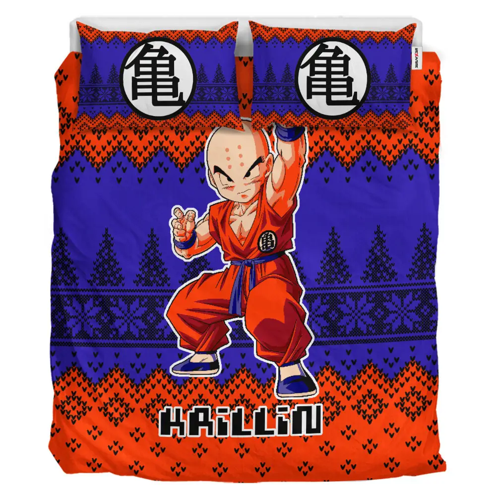 Krillin Xmas Polyester Duvet Cover Set