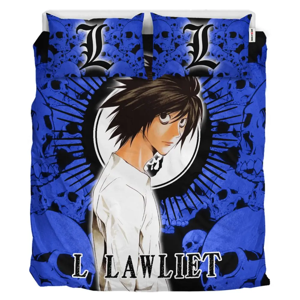 L Lawliet Custom Anime Bedding Set