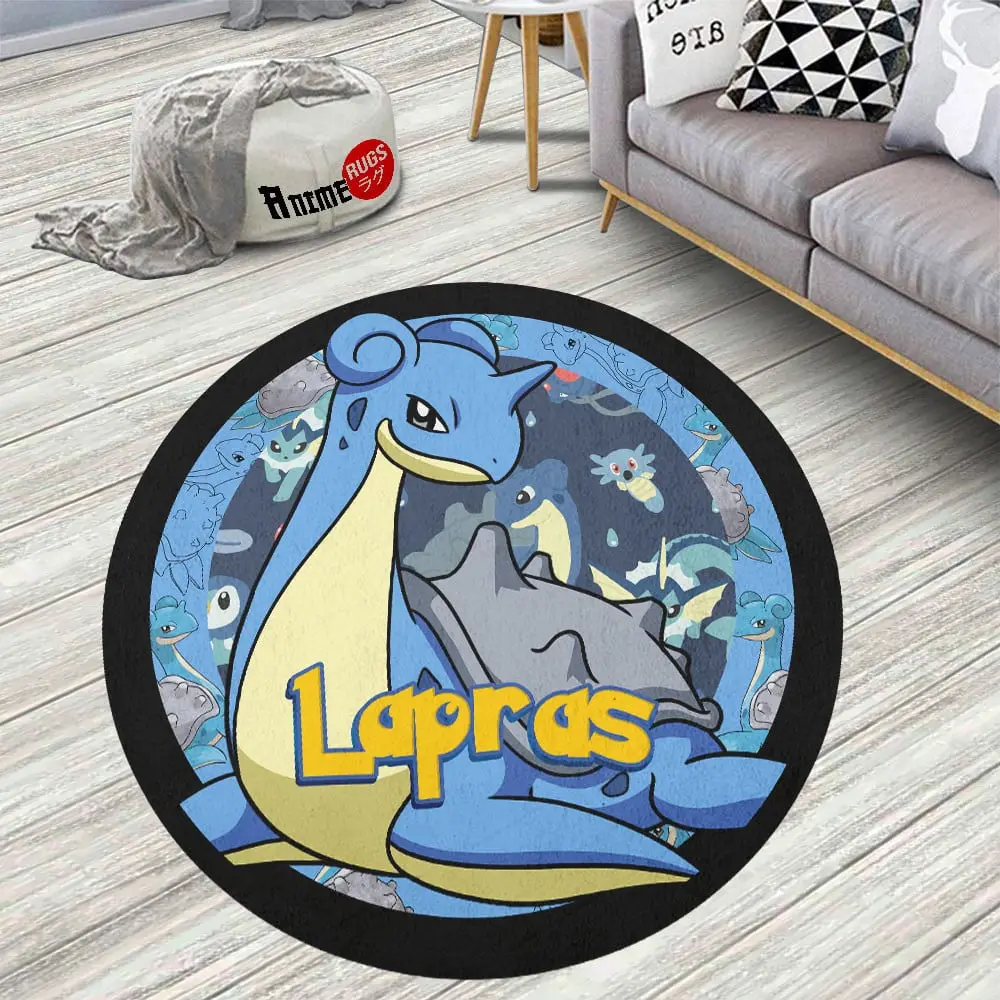 Lapras Skid-Proof Round Rug