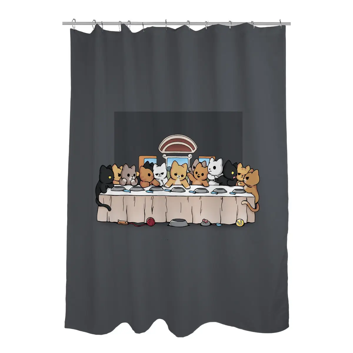 Last Dinner Kittens Shower Curtains