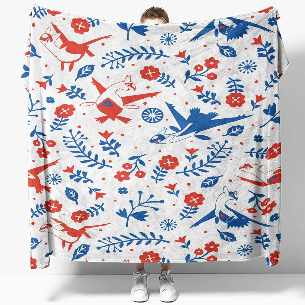 Latios Latias Floral Pattern Pokemon Quilt Blanket - Anime Comforts – Cozy Anime Bedding, Blankets & Home Essentials