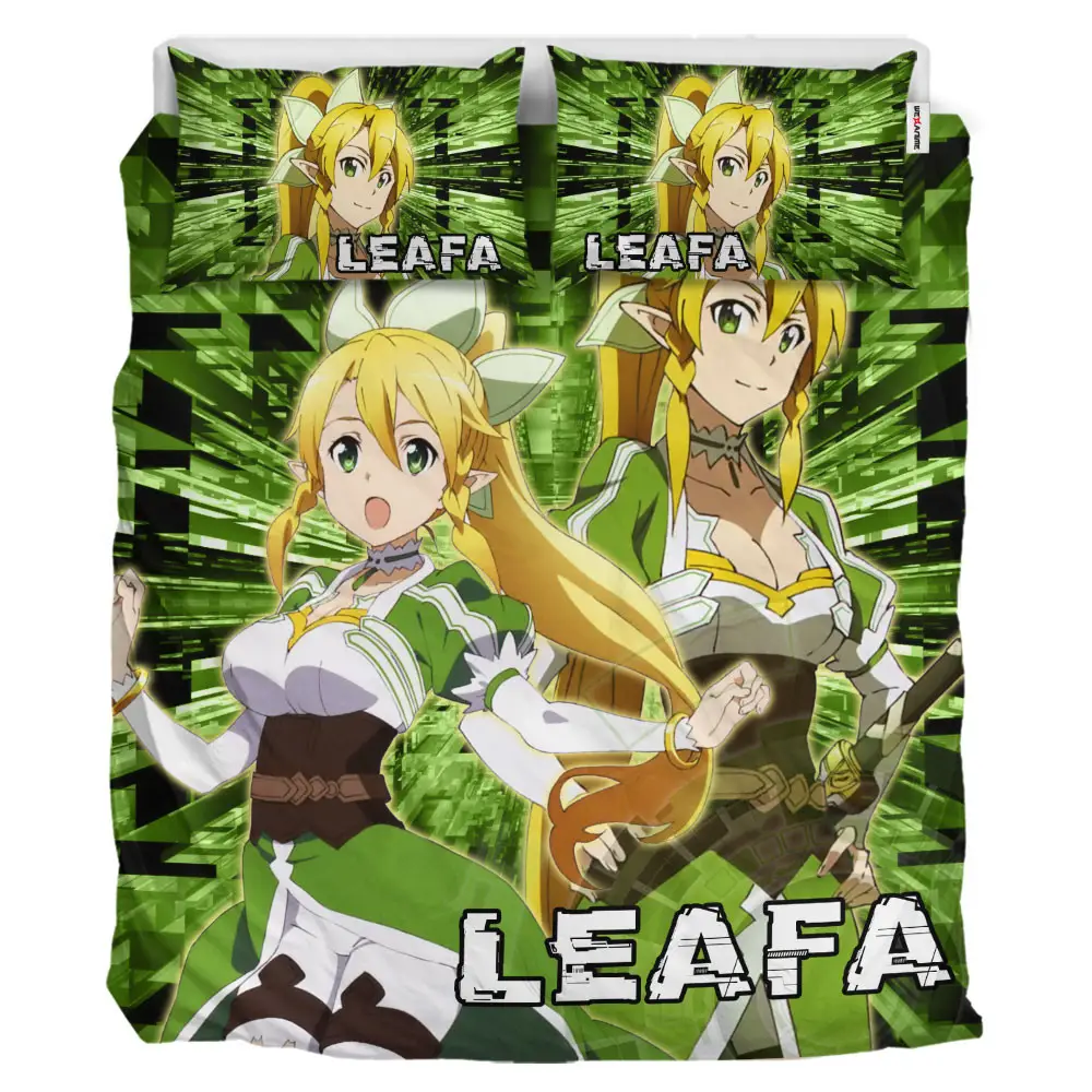 Leafa Custom Anime Bedding Set
